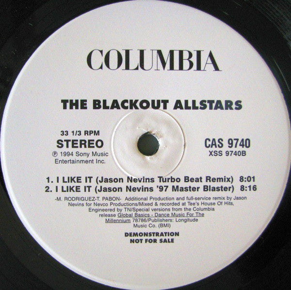 The Blackout Allstars : I Like It (12", Promo)