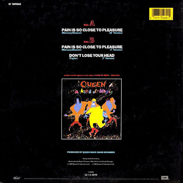 Queen : Pain Is So Close To Pleasure (12", Single)