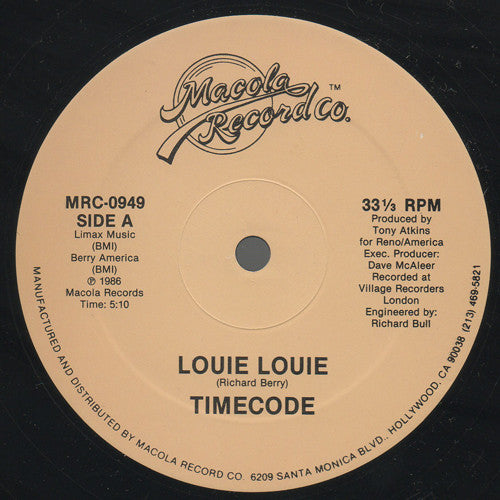 Time Code (4) : Louie Louie (12")