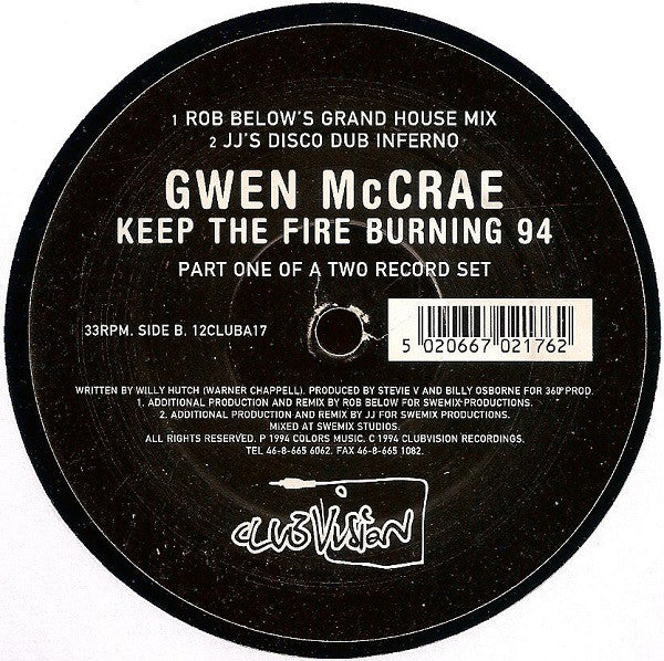 Gwen McCrae : Keep The Fire Burning 94 (12")