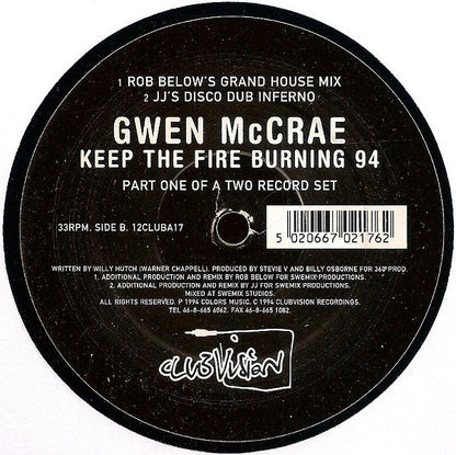 Gwen McCrae : Keep The Fire Burning 94 (12")