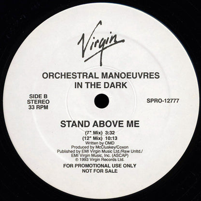Orchestral Manoeuvres In The Dark : Stand Above Me (The "K-Hole" Club Remixes) (12", Promo)