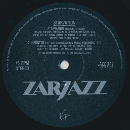 Starvation / Tam Tam Pour L'Éthiopie : Starvation / Tam Tam Pour L'Éthiopie / Haunted (12", Single)