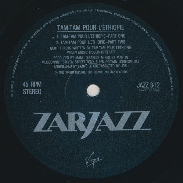 Starvation / Tam Tam Pour L'Éthiopie : Starvation / Tam Tam Pour L'Éthiopie / Haunted (12", Single)