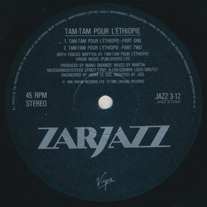 Starvation / Tam Tam Pour L'Éthiopie : Starvation / Tam Tam Pour L'Éthiopie / Haunted (12", Single)