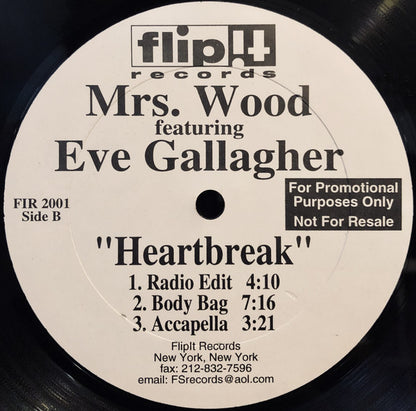 Mrs. Wood Featuring Eve Gallagher : Heartbreak (12", Promo)