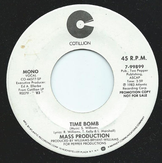 Mass Production : Time Bomb (7", Mono, Promo, Spe)