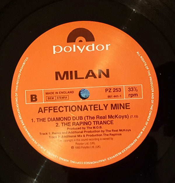 Milan (4) : Affectionately Mine (12", Single)