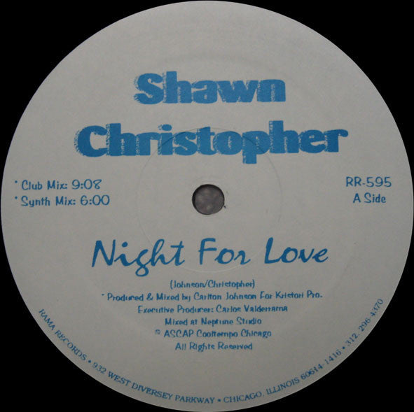 Shawn Christopher : Night For Love (12")