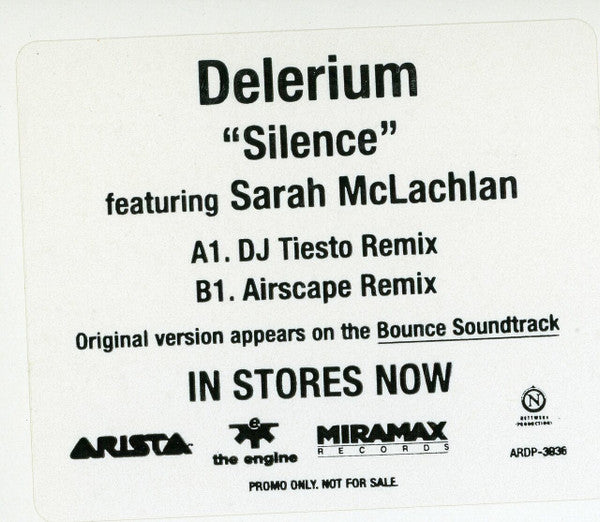 Delerium Featuring Sarah McLachlan : Silence (12", Promo)
