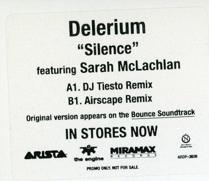Delerium Featuring Sarah McLachlan : Silence (12", Promo)