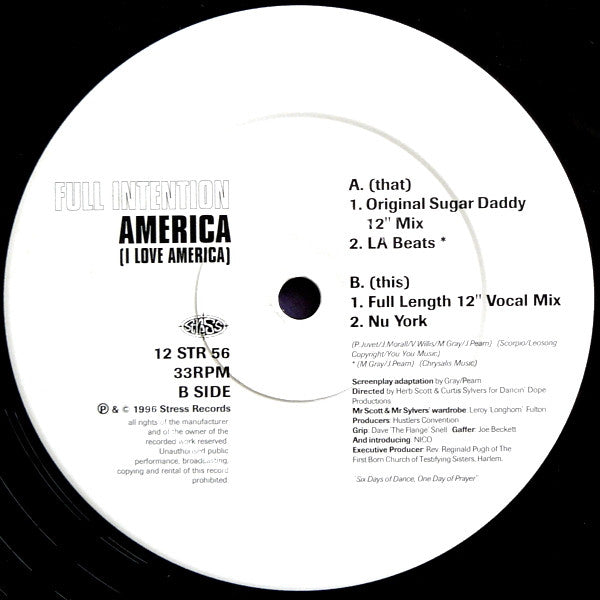 Full Intention : America (I Love America) (12")