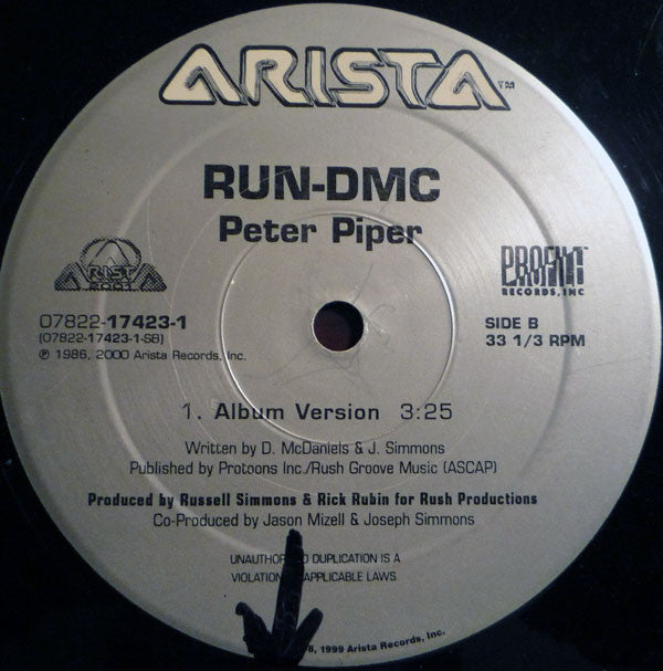 Run-DMC : My Adidas / Peter Piper (12", RE)