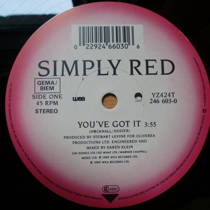 Simply Red : You've Got It (12", Single, R/S)
