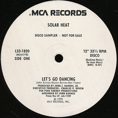 Solar Heat : Let's Go Dancing (12", Promo)