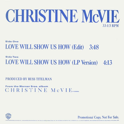 Christine McVie : Love Will Show Us How (12", Promo)