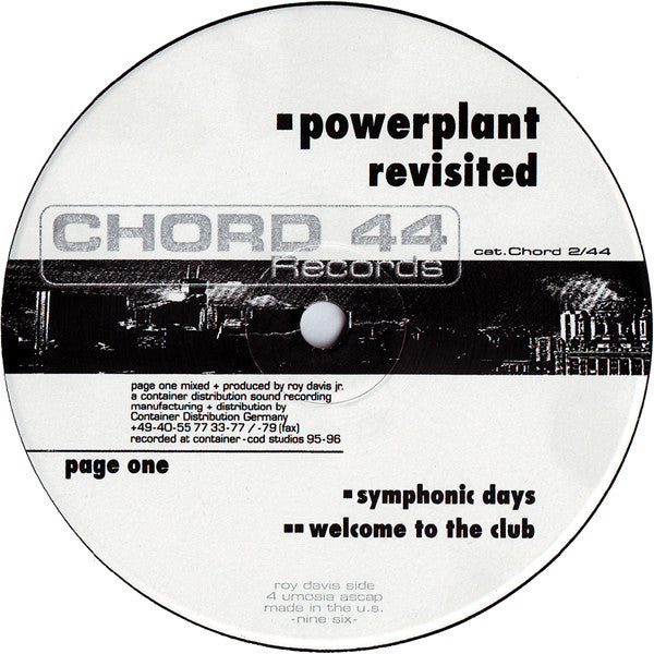 Roy Davis Jr. / DJ Sneak : Powerplant Revisited (Page One) (12")