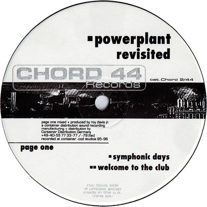 Roy Davis Jr. / DJ Sneak : Powerplant Revisited (Page One) (12")