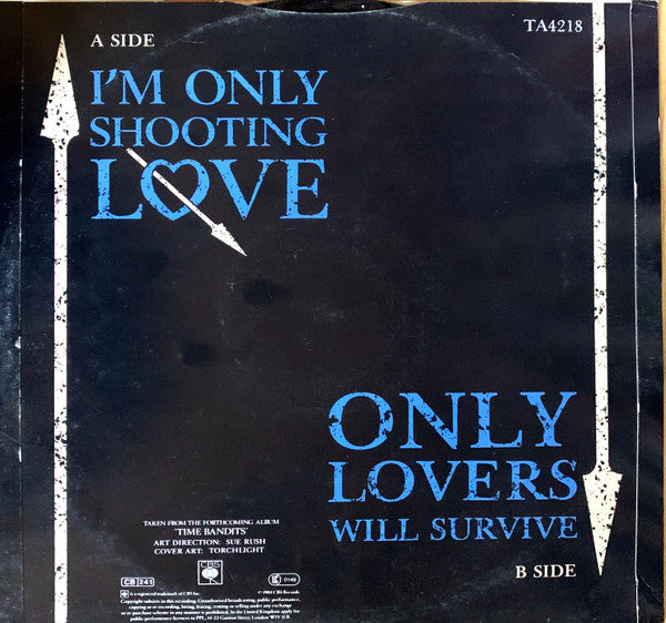 Time Bandits : I'm Only Shooting Love / Only Lovers Will Survive (12", Single)