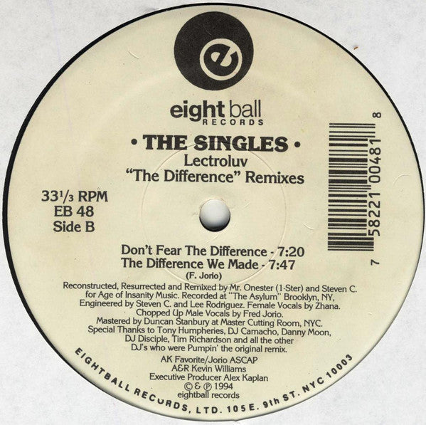 Lectroluv : The Difference Remixes (The Singles) (12")