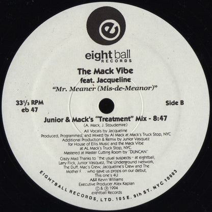 The Mack Vibe Feat. Jacqueline : Mr. Meaner (Mis-De-Meanor) (12")