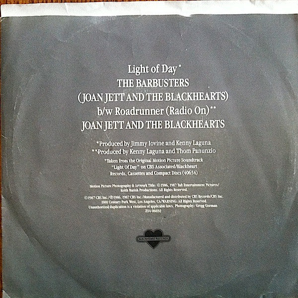 The Barbusters / Joan Jett And The Blackhearts* : Light Of Day (7", Styrene)