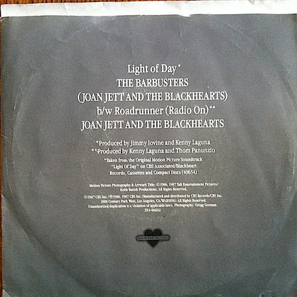 The Barbusters / Joan Jett And The Blackhearts* : Light Of Day (7", Styrene)
