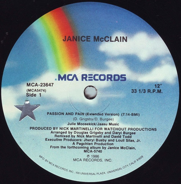 Janice McClain : Passion And Pain (12", Pin)