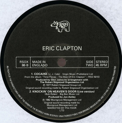 Eric Clapton : I Shot The Sheriff (12", Single, RE)