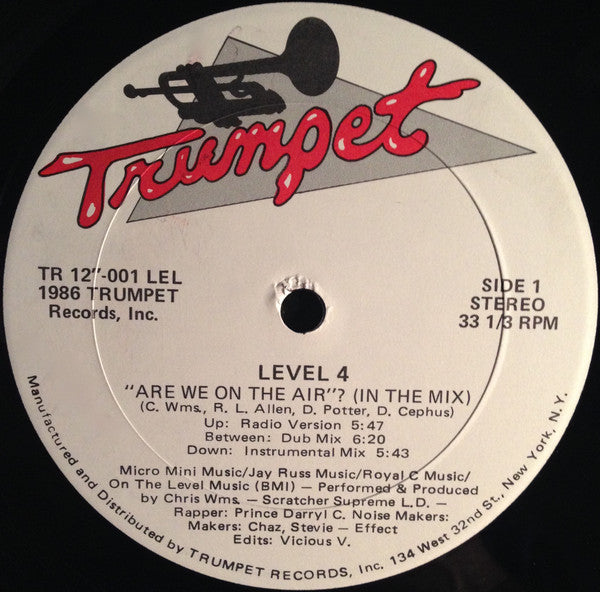 Level 4 : Are We On The Air? (In The Mix) (12")