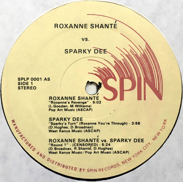 Roxanne Shanté Vs. Sparky D : Round 1 (LP, Album)