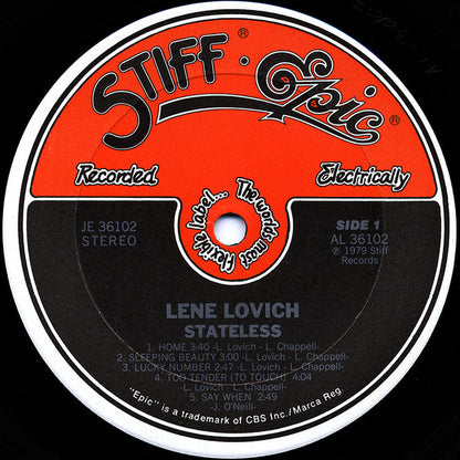 Lene Lovich : Stateless (LP, Album, Pit)