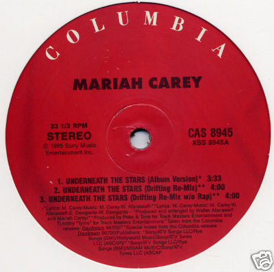 Mariah Carey : Underneath The Stars (12", Single)