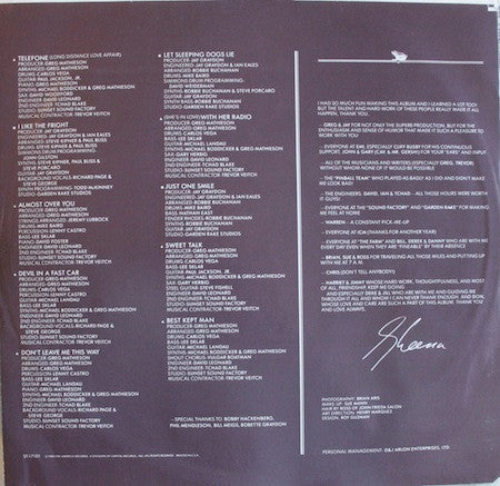 Sheena Easton : Best Kept Secret (LP, Album, Win)