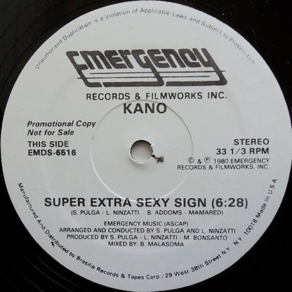 Kano : Now Baby Now / Super Extra Sexy Sign (12", Promo)