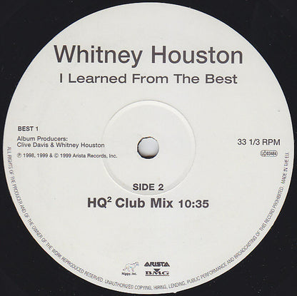 Whitney Houston : I Learned From The Best (12", Promo)