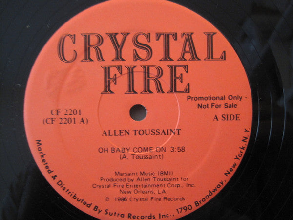 Allen Toussaint : Oh Baby Come On (12", Single, Promo)