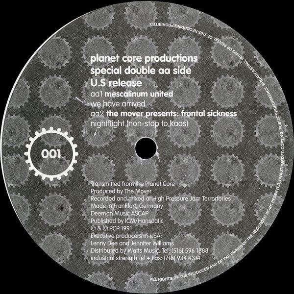 Mescalinum United / The Mover : Planet Core Productions Special Double AA Side (12")