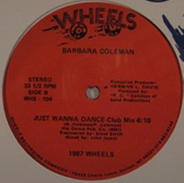 Barbara Coleman : Just Wanna Dance (12")