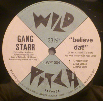Gang Starr : Believe Dat! (12", M/Print, RE)