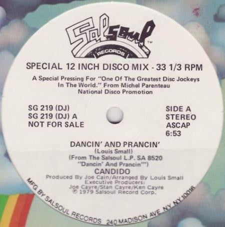 Candido : Dancin' And Prancin' / Jingo (12", Single, Promo)
