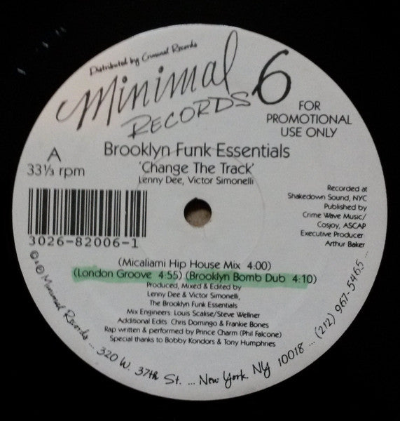 Brooklyn Funk Essentials (2) : Change The Track (12", Promo)