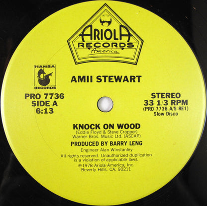 Amii Stewart : Knock On Wood (12", Promo)
