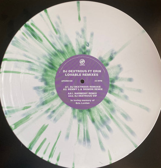 DJ Dextrous* Ft Erin* : Lovable Remixes (12", Gre)