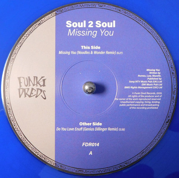 Soul 2 Soul* : Missing You (Jungle Remixes) (12", Ltd, RE, Blu)