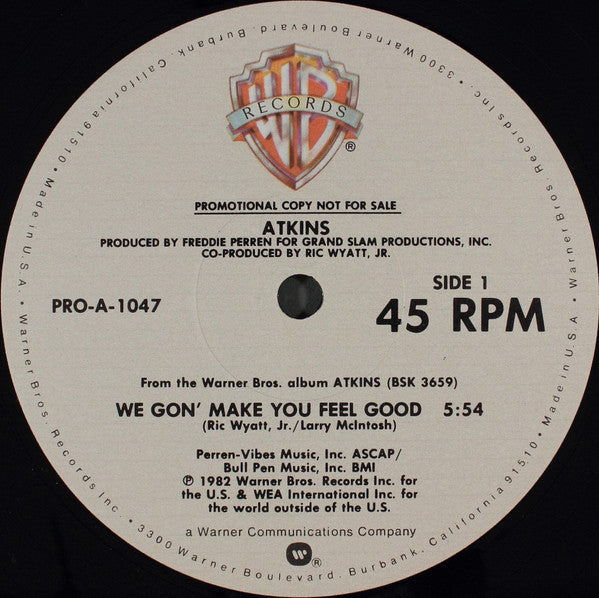 Atkins : We Gon' Make You Feel Good / Easy Street (12", Promo)