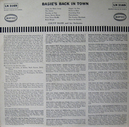 Count Basie Orchestra : Basie's Back In Town (LP)