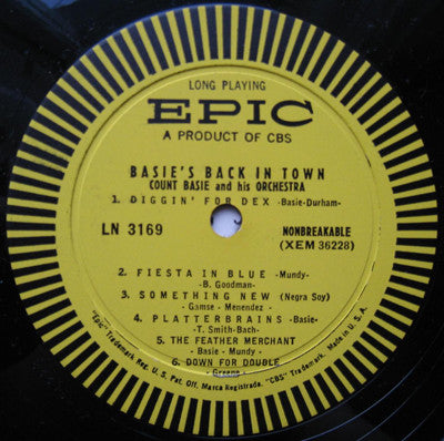 Count Basie Orchestra : Basie's Back In Town (LP)