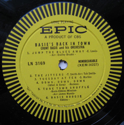 Count Basie Orchestra : Basie's Back In Town (LP)