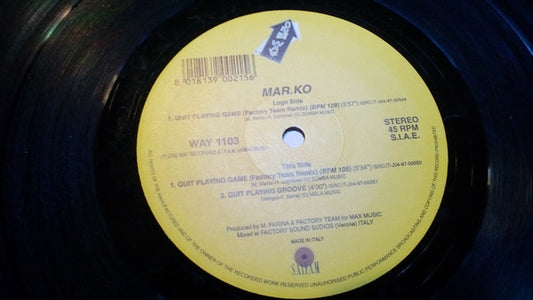 Mar.Ko : Quit Playing Game (12")